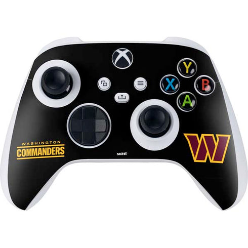 NFL Washington Commanders Black Background Xbox Series S Controller Skin