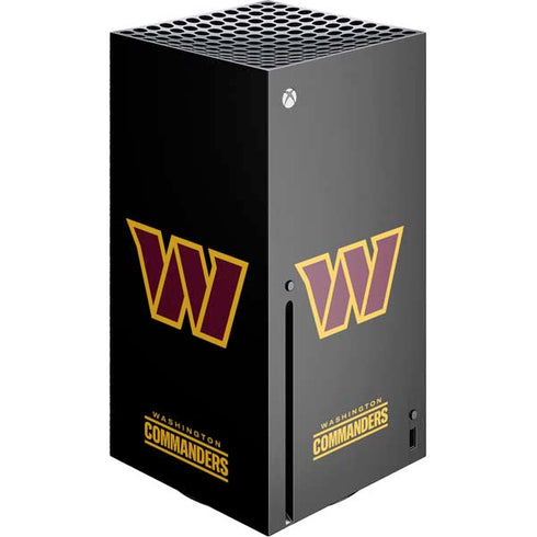 NFL Washington Commanders Black Background Xbox Series X Console Skin