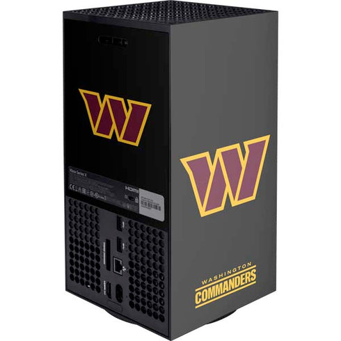 NFL Washington Commanders Black Background Xbox Series X Console Skin