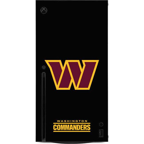 NFL Washington Commanders Black Background Xbox Series X Console Skin