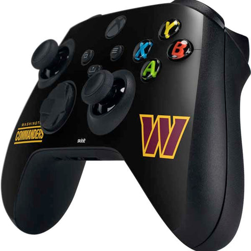NFL Washington Commanders Black Background Xbox Series X Controller Skin