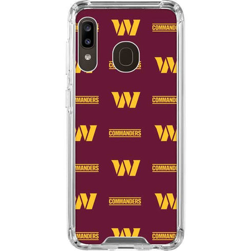 NFL Washington Commanders Blitz Series Galaxy A30 Clear Case