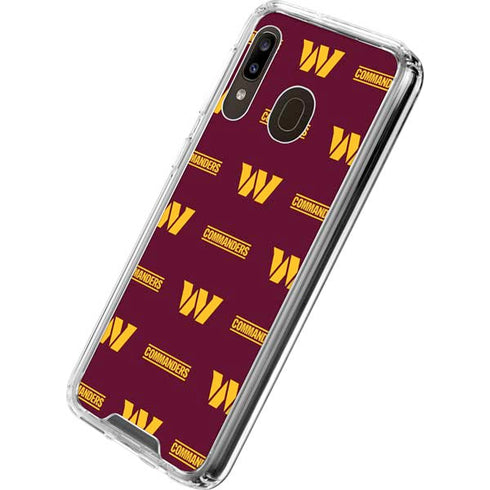 NFL Washington Commanders Blitz Series Galaxy A30 Clear Case