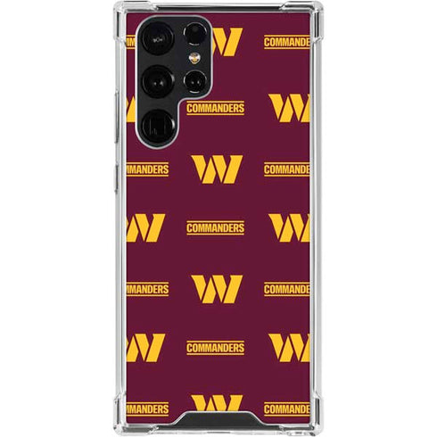 NFL Washington Commanders Blitz Series Galaxy S24 Ultra Clear Case
