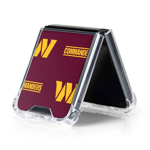 NFL Washington Commanders Blitz Series Galaxy Z Flip5 5G Clear Case