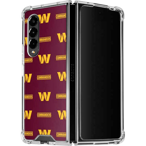 NFL Washington Commanders Blitz Series Galaxy Z Fold4 5G Clear Case