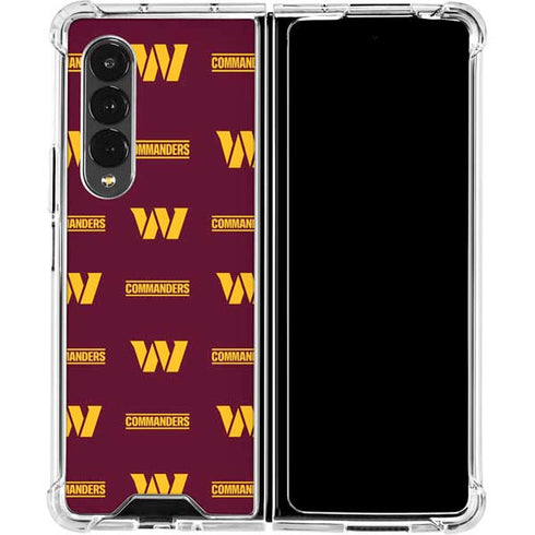 NFL Washington Commanders Blitz Series Galaxy Z Fold4 5G Clear Case