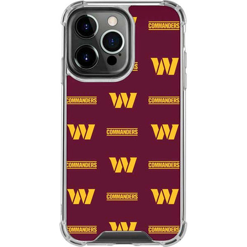 NFL Washington Commanders Blitz Series iPhone 15 Pro Clear Case
