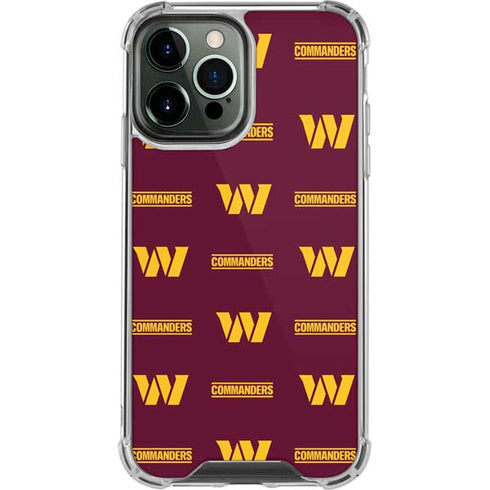 NFL Washington Commanders Blitz Series iPhone 14 Pro Max Clear Case