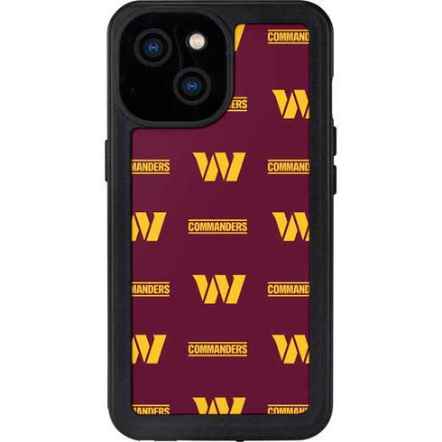 NFL Washington Commanders Blitz Series iPhone 15 Waterproof Case