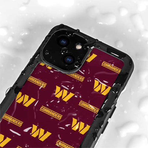 NFL Washington Commanders Blitz Series iPhone 15 Waterproof Case