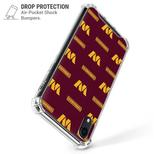 NFL Washington Commanders Blitz Series iPhone XR Clear Case