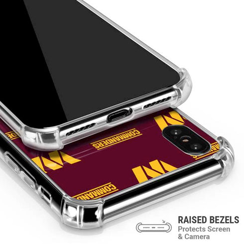 NFL Washington Commanders Blitz Series iPhone XS Max Clear Case