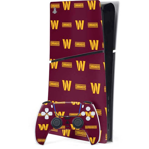 NFL Washington Commanders Blitz Series PS5 Slim Digital Edition Console Skin