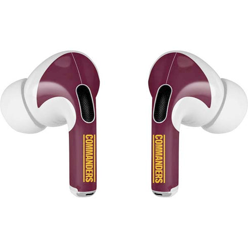 NFL Washington Commanders Distressed AirPods Pro 2nd Gen Skin