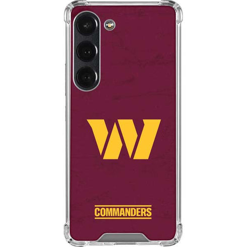 NFL Washington Commanders Distressed Galaxy S23 Clear Case