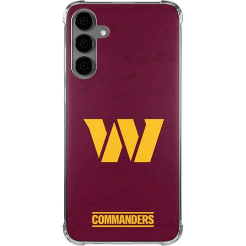 NFL Washington Commanders Distressed Galaxy S24 Plus Clear Case