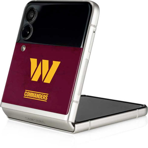 NFL Washington Commanders Distressed Galaxy Z Flip4 5G Skin