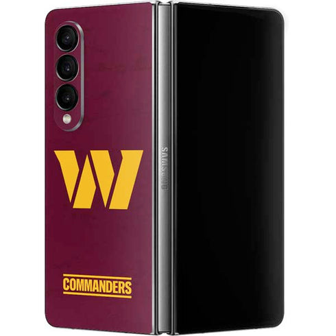 NFL Washington Commanders Distressed Galaxy Z Fold4 5G Skin