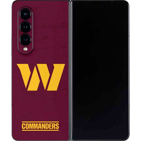 NFL Washington Commanders Distressed Galaxy Z Fold4 5G Skin