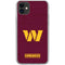 NFL Washington Commanders Distressed iPhone 11 Clear Case