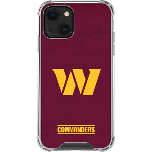 NFL Washington Commanders Distressed iPhone 14 Plus Clear Case