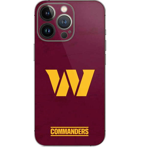 NFL Washington Commanders Distressed iPhone 14 Pro Skin