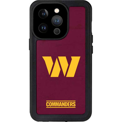 NFL Washington Commanders Distressed iPhone 14 Pro Waterproof Case