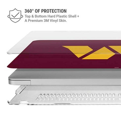 NFL Washington Commanders Distressed MacBook Air 15in (2023-2025) Case plus Skin