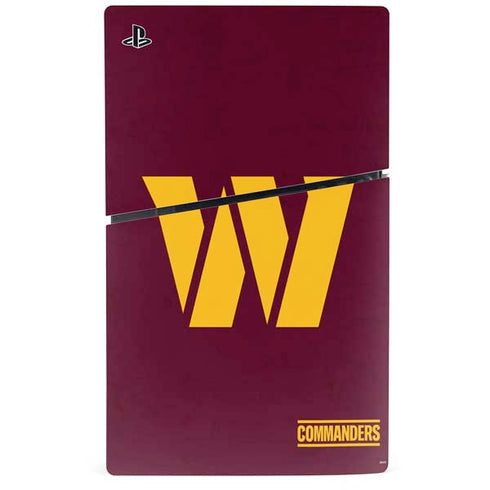 NFL Washington Commanders Distressed PS5 Slim Disk Bundle Skin