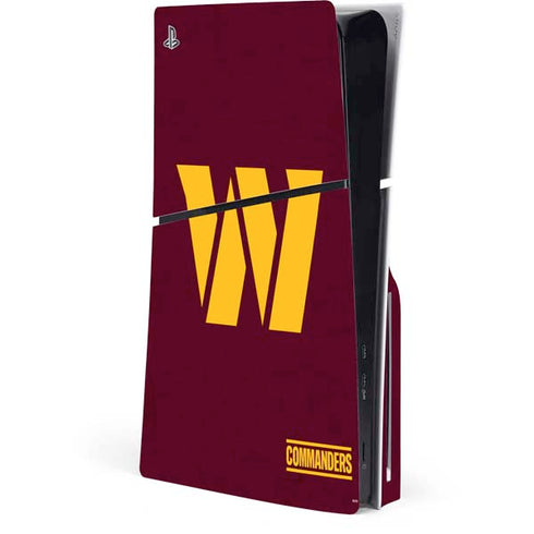 NFL Washington Commanders Distressed PS5 Slim Disk Console Skin