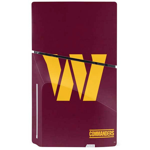 NFL Washington Commanders Distressed PS5 Slim Disk Console Skin