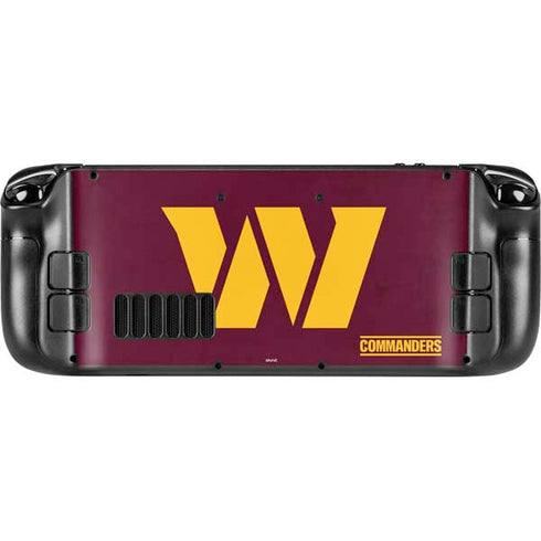 NFL Washington Commanders Distressed Steam Deck Handheld Gaming Computer Skin