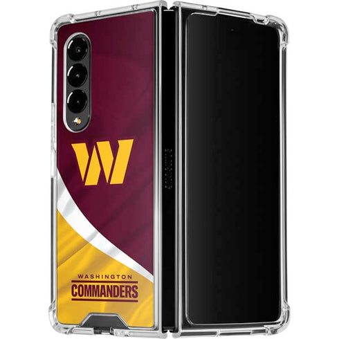 NFL Washington Commanders Flag Galaxy Z Fold4 5G Clear Case