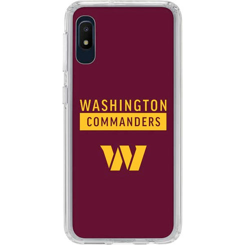 NFL Washington Commanders Galaxy A10e Clear Case