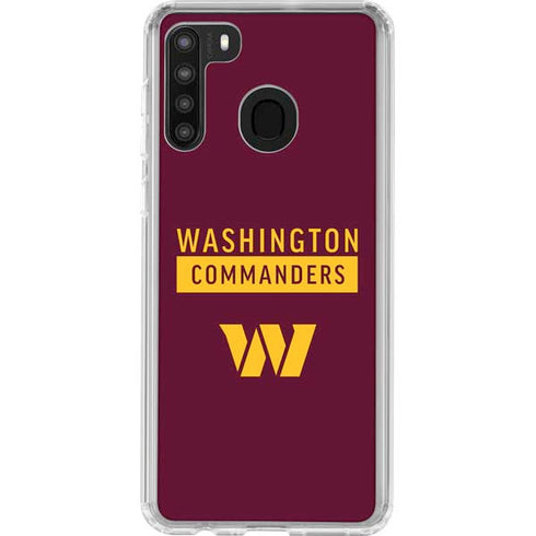 NFL Washington Commanders Galaxy A21 Clear Case