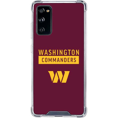 NFL Washington Commanders Galaxy S20 FE Clear Case