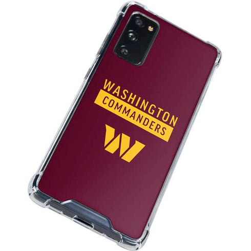 NFL Washington Commanders Galaxy S20 FE Clear Case