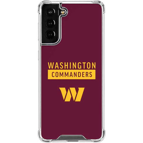 NFL Washington Commanders Galaxy S21 FE Clear Case