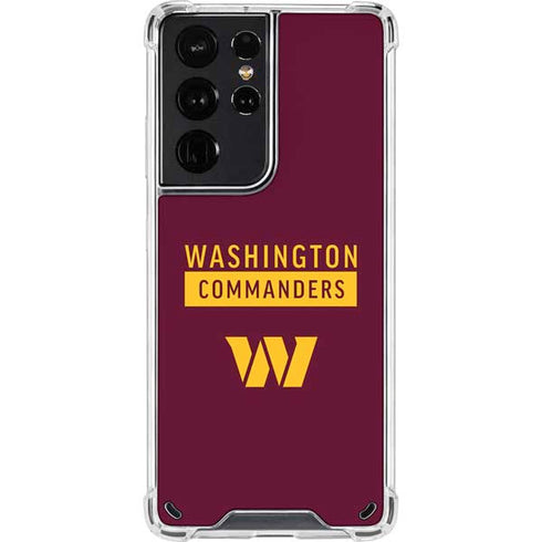 NFL Washington Commanders Galaxy S21 Ultra 5G Clear Case