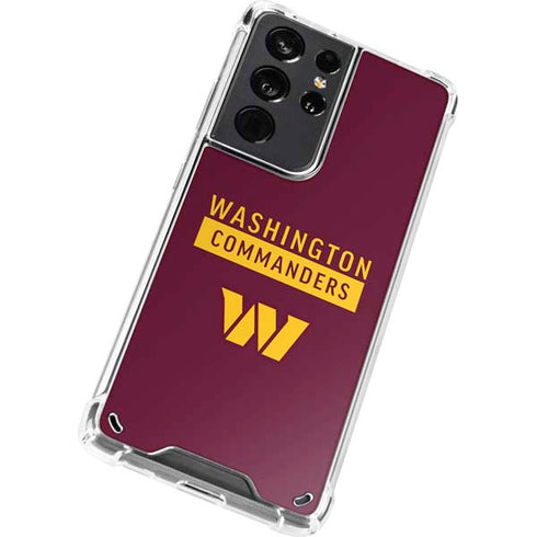 NFL Washington Commanders Galaxy S21 Ultra 5G Clear Case
