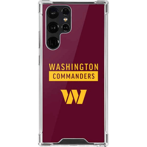 NFL Washington Commanders Galaxy S22 Ultra Clear Case
