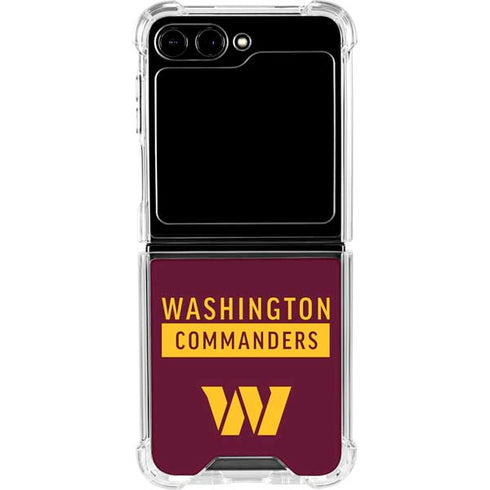NFL Washington Commanders Galaxy Z Flip5 5G Clear Case