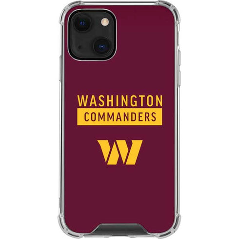 NFL Washington Commanders iPhone 13 Mini Clear Case