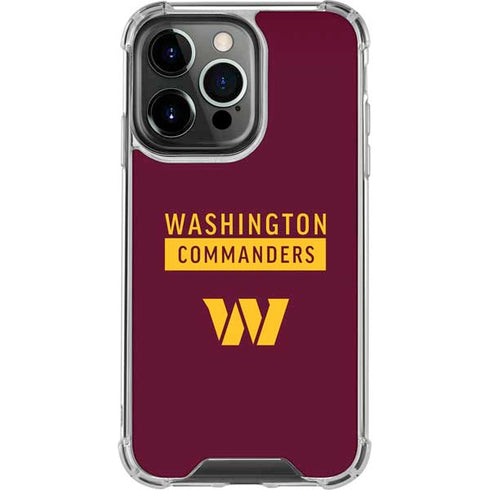NFL Washington Commanders iPhone 13 Pro Clear Case
