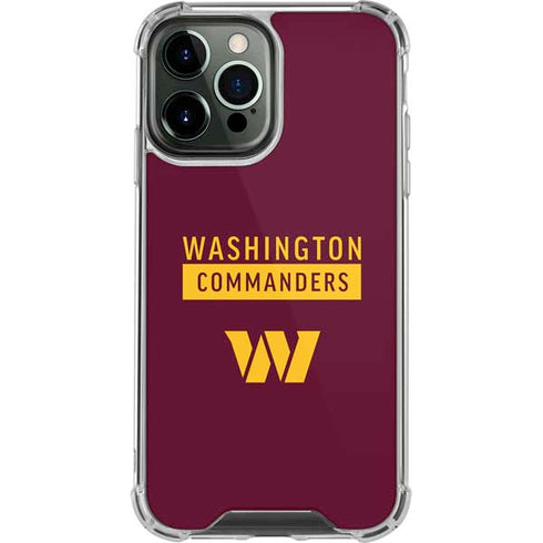 NFL Washington Commanders iPhone 13 Pro Max Clear Case