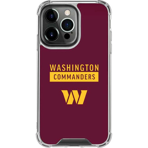 NFL Washington Commanders iPhone 15 Pro Clear Case
