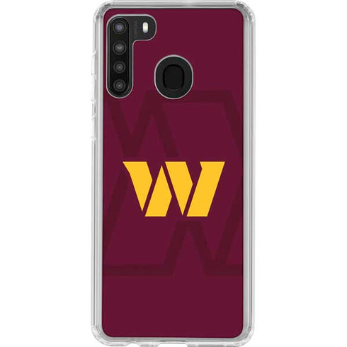 NFL Washington Commanders Large Logo Galaxy A21 Clear Case