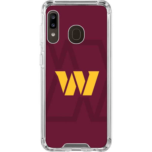 NFL Washington Commanders Large Logo Galaxy A30 Clear Case