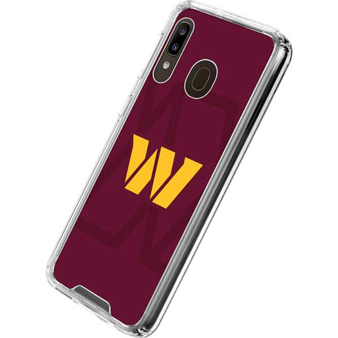 NFL Washington Commanders Large Logo Galaxy A30 Clear Case